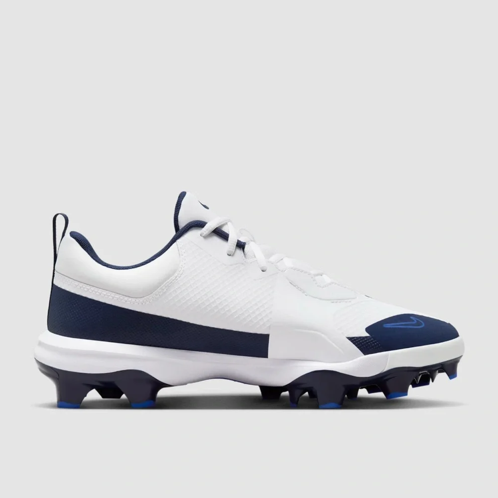 Nike Men's White and Navy Baseball Cleats
